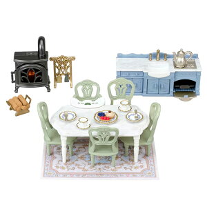 シルバニアファミリー きらめく水辺の赤い屋根のお家 エレガントダイニングルーム