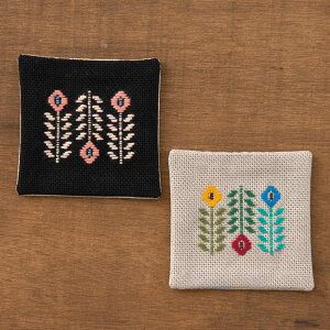 オリムパス こぎんキットこぎん刺し コースターC こぎん76 (取り寄せ品) (メール便可)