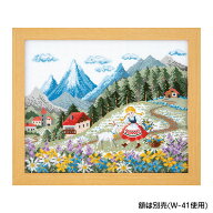 【送料無料】　オリムパス 刺しゅうキット クロスステッチ オノエ メグミ「花と少女の物語(アルプスの少…