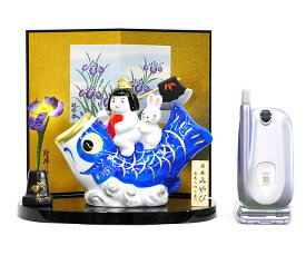 【五月人形】染錦金太郎出世鯉飾り色鮮やかな色彩の白磁製金太郎飾り♪【D201】【新作】【秀光】【限定品】【楽ギフ_のし】【楽ギフ_のし宛書】