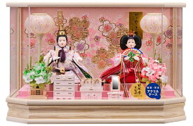 雛人形 ひな人形 お雛様 おひなさま かわいい 手作り 新作 秀光 限定品 送料無料 コンパクト ミニ 初節句 ひな祭り 二人 2人 親王 アクリル ケース 桜 さくら ピンク 男雛 女雛 買得 お得 人気 ランキング P87313