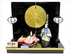雛人形 ひな人形 お雛様 おひなさま コンパクト ミニ 名前旗 初節句 かわいい ひなまつり 雛祭り 送料無料 木目込み 立ち雛 二人 2人 小さい 2025年 新作 秀光 限定品 買得 お得 人気 P81470