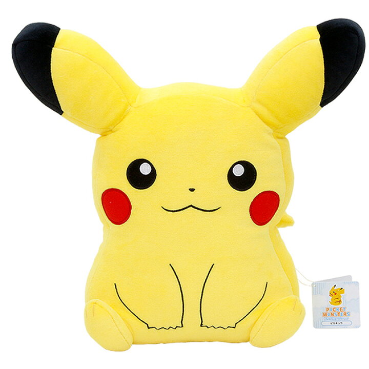 楽天市場 N018 ぬいぐるみ クッション かわいい Pocketmonsters ピカチュウ ポケットモンスター ポケモン もちふわ Pikachu 秀光 秀光人形工房