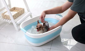 折り畳み式ペットバスタブ　犬猫兼用　お風呂用♪♪