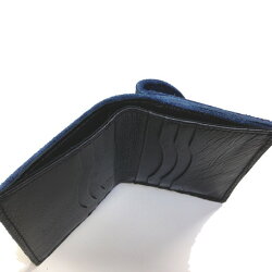 【フィンランドエルク二つ折り財布】【カラー:ネイビー】