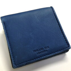 【フィンランドエルク二つ折り財布】【カラー:ネイビー】