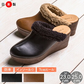 【10%OFFクーポン対象】サンダル ウェッジソール 厚底 安定感 歩きやすい 疲れにくい 滑り止め ボア付き ファー付き ファーサンダル サンダル クローズ やわらかい オフィス サンダル つっかけ スリッパ