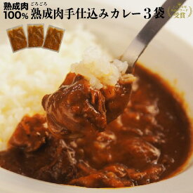 カレー 新商品 熟成肉 100％ カレー3パック 黒毛和牛 ハラミ 熟成肉100％ ギフト bbq こだわりカレー 【お一人2点まで】