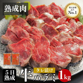 お歳暮 熟成肉 ハラミ 発酵熟成牛 タレ漬け1kg サガリ 焼肉 BBQ 旨味3倍 ギフト 贈り物 自宅用 国産 和牛 旬熟成 公式 エイジングシート フードテック 特許 お徳用 業務用