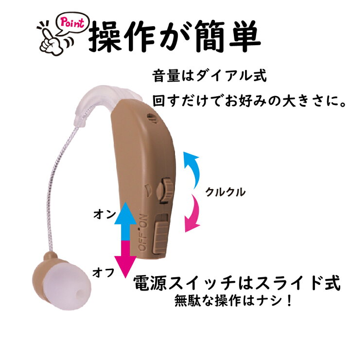 楽天市場】充電式集音器 高齢者向け 補聴サポート機器 軽量設計 ノイズ 