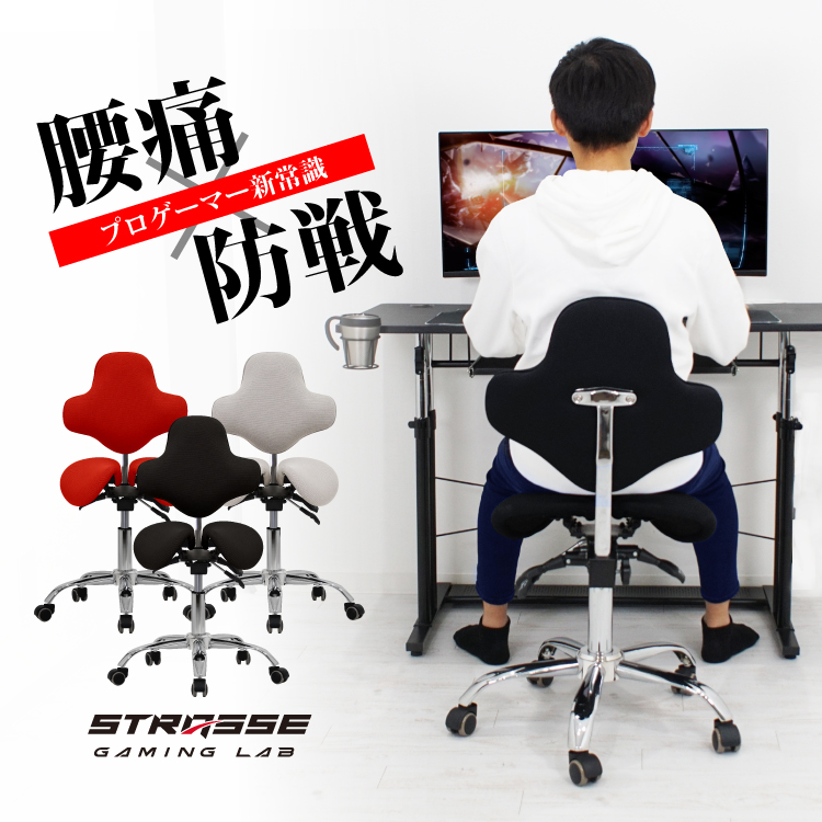 楽天市場】STRASSE GAMING LAB 腰痛対策チェア 椅子 ゲーミングチェア ...
