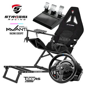 STRASSE AVANTI+T300RS GT Edition 2�_�Z�b�g �n���R�� �X���X�g�}�X�^�[ Thrustmaster �n���h���R���g���[���[�ƃ��[�V���O�R�b�N�s�b�g�̃Z�b�g [�������K�i]