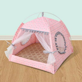ペットテント ベッド 寝具 マット テント キャットハウス 室内 犬猫兼用 ドッグ カーテン 猫 ネコ 室内ハウス 洗える お部屋 可愛い 小型犬 春夏秋物 お祝い プレゼント おしゃれ 6colour 洗濯OK楽天海外通販