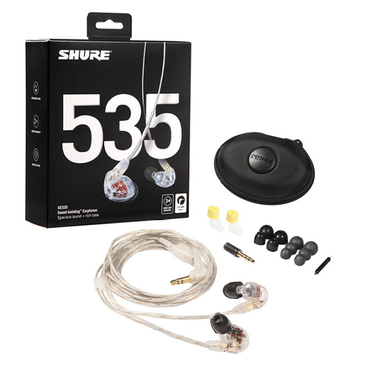 楽天市場】【22,576円OFFクーポン配布中】SHURE SE535-CL-A 高遮音性 