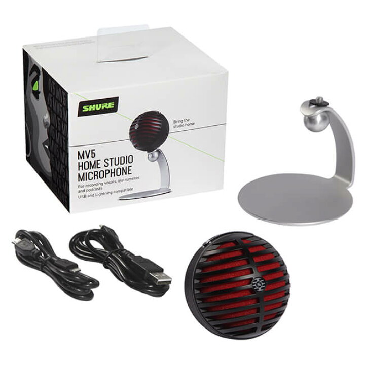 楽天市場】SHURE コンデンサーマイク MV5 : MOTIVシリーズ / 実況  
