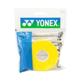 【レビュー投稿でクーポンGET】ヨネックス バドミントン グリップ YONEX ウェットスーパーグリップ AC102-5 (5本入りの詰め替え用) 004 イエロー