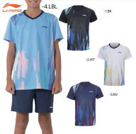 【レビュー投稿やLINE追加でクーポンGET】リーニン バドミントン ウェア LI-NING JUNIOR ゲームシャツ AA…