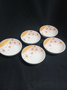 【九谷焼】 4.5号 小鉢揃(鉢、小鉢、中鉢、お客様用 お皿 セット) 金彩桜