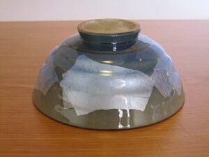 【九谷焼】 飯碗 銀彩(お茶碗) 青(大)