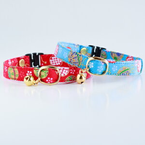 猫 首輪 子猫 〜成猫まで 鈴 セーフティー 鈴付 猫用 フェレットにも ペットグッズ 安全首輪 子猫用 和柄 ハゲにくい 【猫雑貨招福】