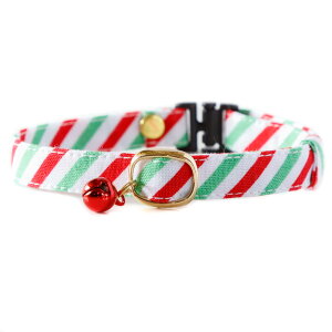 猫 首輪 子猫 セーフティバックル 鈴付 ストライプ おしゃれ 可愛い ねこ ネコ フェレットにも 軽い 柔らかい サイズ調整可 ペットグッズ 安全首輪 ハゲにくい 【猫雑貨招福】