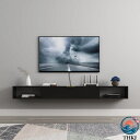 【全品2点で5%OFF】壁掛けテレビキャビネット、フローティングTVスタンド、壁掛けTVコンソール、ウォールシェルフ浮動棚セットボックス、ルータのDVDプレー