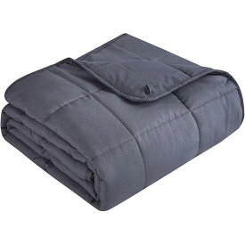 【全品5%ポイント】重力ブランケット 安眠 快眠 熟睡 加重 毛布 掛布団 深部感覚 ストレス軽減 ソファ ベッド用 寮用 リビング 寝具 インテリア ヨーロピアン 高級感 肌触り快適 ポリエステル ライトグレー 灰色