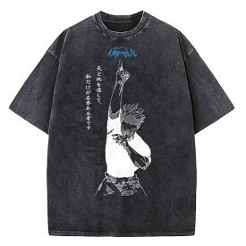 고죠 사토루주술회전 T 셔츠 남성 여성 T 셔츠 빈티지 세척면 T 셔츠 스트리트웨어 여성 의류 T 셔츠 의류 여름 반소매 여성 의류 T 셔츠 스트리트웨어 T 셔츠 빈티지 세척면