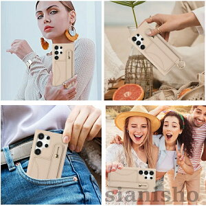 Galaxy S24 S23 S22 S21 A54 Ultra �J�o�[ PU���U�[ �J�[�h���[ �V�����_�[�X�g���b�v ���|���x���g�t�� �X�^���h�@�\ �M�����N�V�[ �T���X�� Samsung