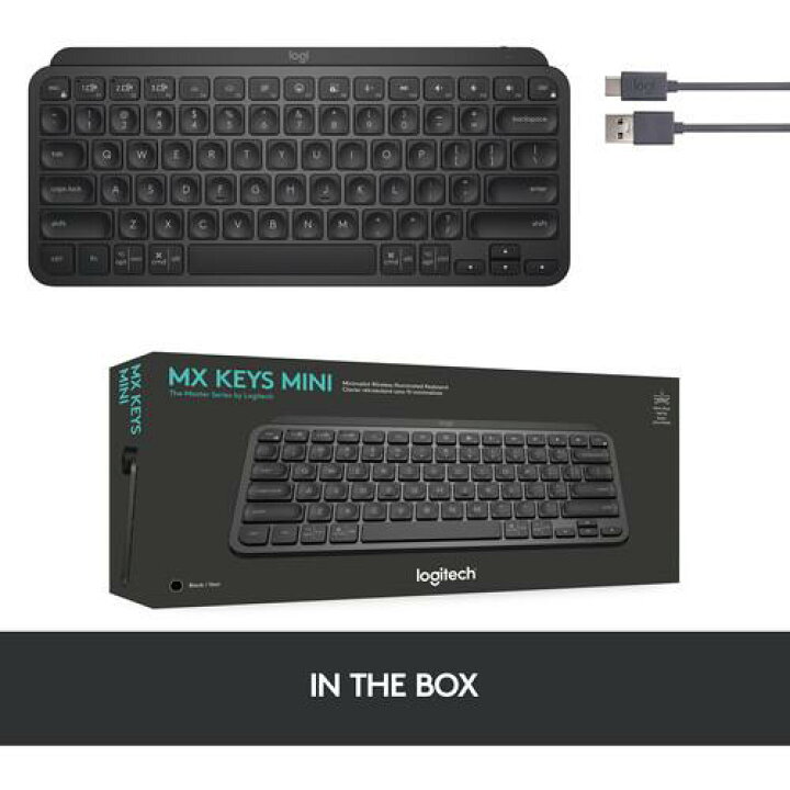 楽天市場】US配列 Logitech MX KEYS MINI ブラック パールグレー 