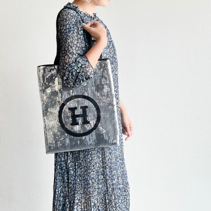 楽天市場】SALE！＜Mサイズ＞【NEW】H スパンコールバッグ トート 