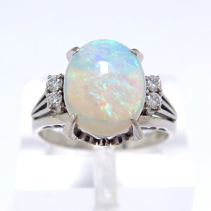 楽天市場】PM900 プラチナ 指輪 リング オパール2.670ct ダイヤモンド  