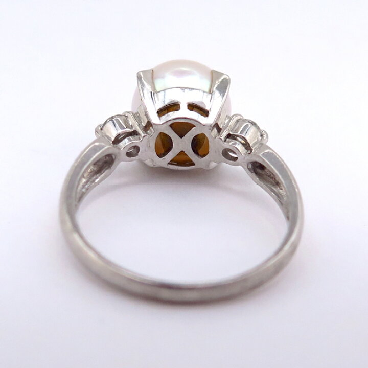 楽天市場】Pt900 プラチナ リング 指輪 パール9.500mm ダイヤモンド  