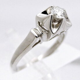 Pt900 ★リング 指輪 ◇ダイヤモンド0.19ct 4月誕生石 ●10号【中古・新品仕上げ済み】 /30149