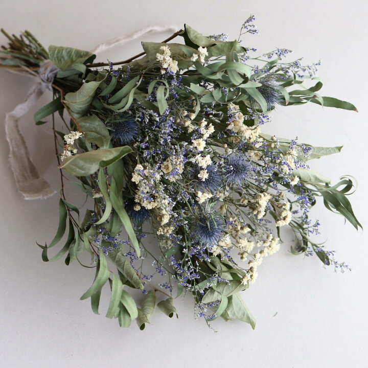 楽天市場】ブルーグリーンスワッグ ドライフラワー ＊ エリンジューム  