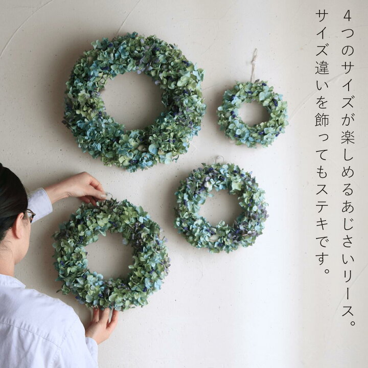 楽天市場】【約直径17cm】 ミニリース ＊ あじさい ◇ 富良野産 