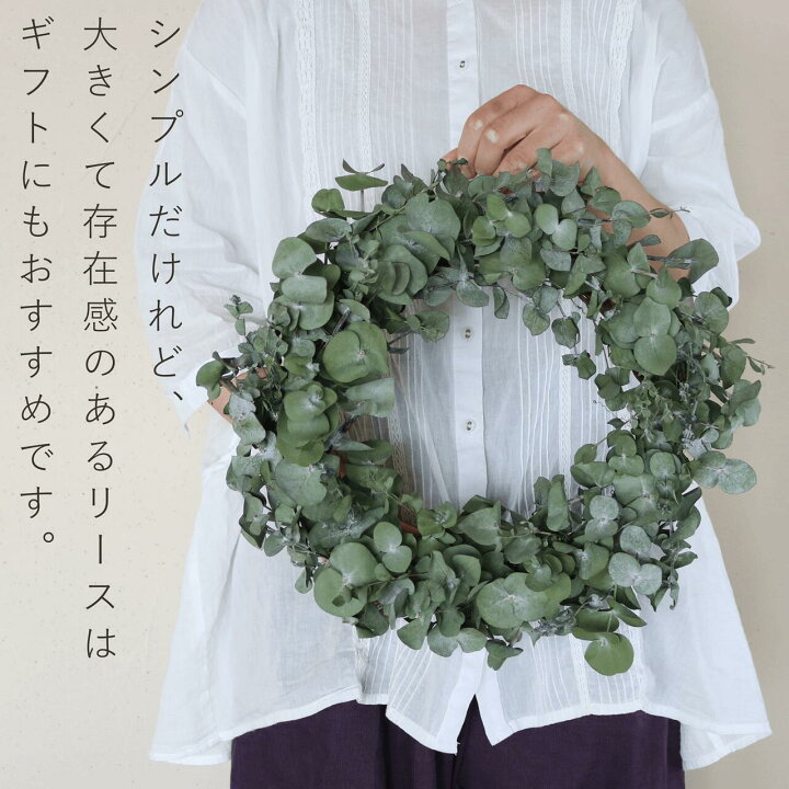 楽天市場】【約直径34cm】大きなユーカリのリース ＊ ユーカリだけの  