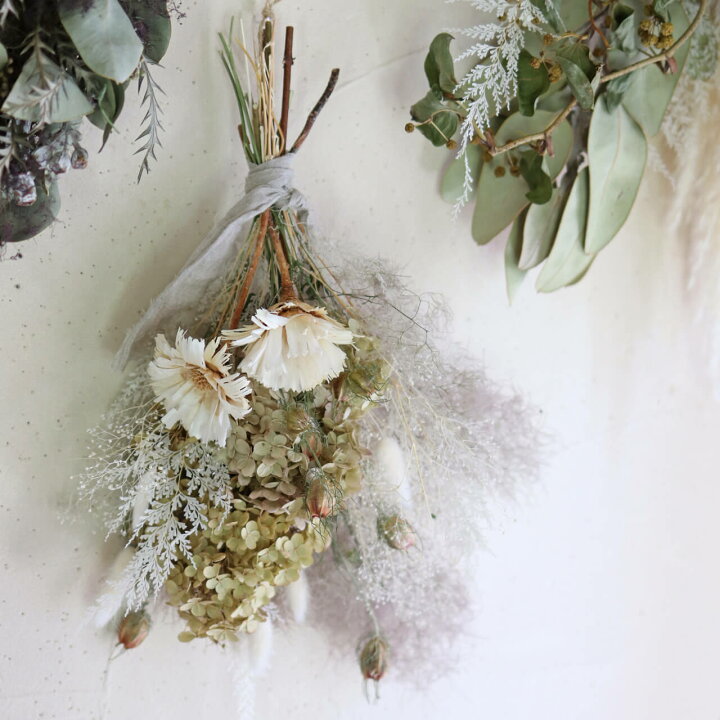 楽天市場】【 数量限定 】くすみカラーのホワイトスワッグ / ドライ  