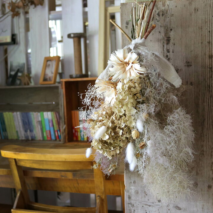 楽天市場】【 数量限定 】くすみカラーのホワイトスワッグ / ドライ  