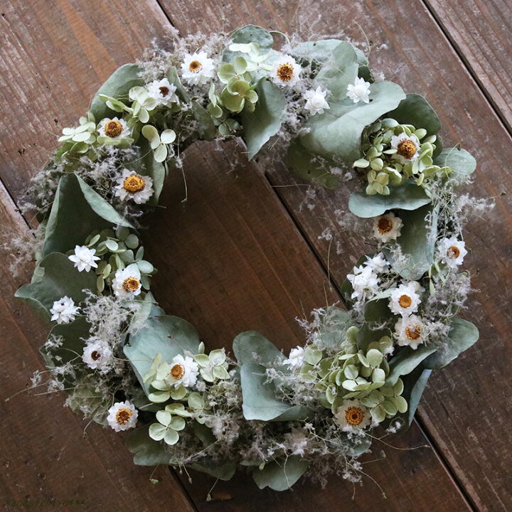 母の日 母の日ギフト ユーカリと花々のエレガントリース 