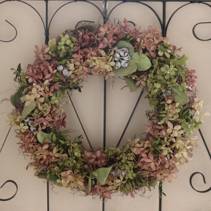 楽天市場】ドライフラワー ミナヅキのリース＊ シックでナチュラルな  