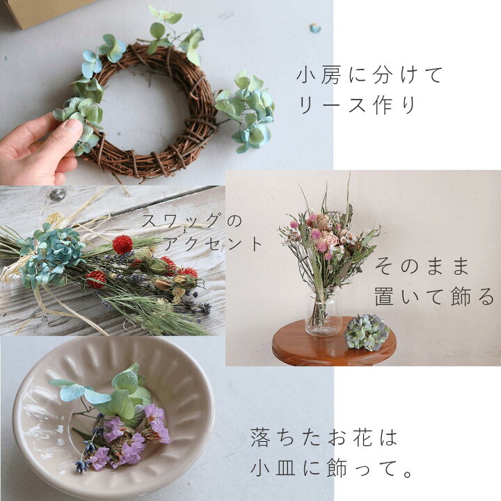 楽天市場】ドライフラワー あじさい ヘッド（アジサイヘッド）/北海道 