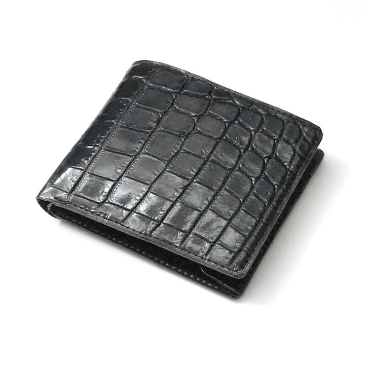 楽天市場】二つ折り財布 メンズ クロコダイルレザー 折財布 ショート 