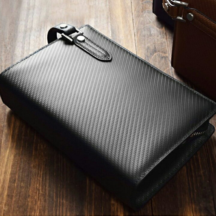 楽天市場 セカンドバッグ メンズ 送料無料 Lanza ランザ 人気 ブランド メンズ スペイン製カーボンレザー セカンドバック 冠婚葬祭 結婚式 多収納 多機能 ビジネス 通勤 通学 撥水 K 008 バレンタイン 革物通販 財布 バッグのサイド７