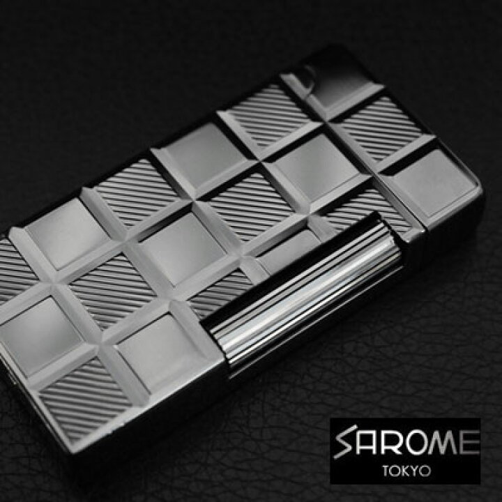 楽天市場 送料無料 Sarome サロメ メンズ レディース ガスライター フリントライター ガンメタル キュービカルダイヤカット 人気 オシャレ タバコ 煙草 喫煙具 愛煙家 コレクション かっこいい ライター 日本製 Made In Japan バレンタイン 革物通販 財布 バッグ