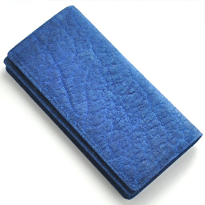 楽天市場】長財布 メンズ レディース 本革 象革 コバルトブルー  