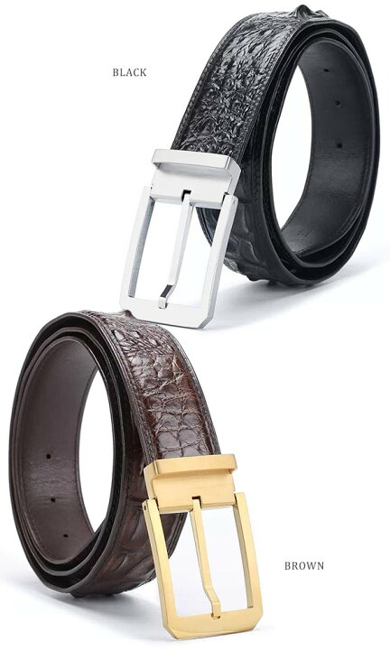 楽天市場】ベルト メンズ 本革 カジュアル 背ワニ クロコダイルレザー  