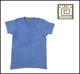 KAYA カヤ Tシャツ Vネック TEE カラー:BLUE 【メール便対応可】