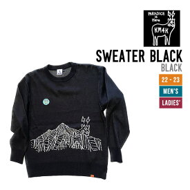 KM4K カモシカ 22-23 SWEATER BLACK セーター ブラック 正規品 長袖 インナー スノボ スノーボード