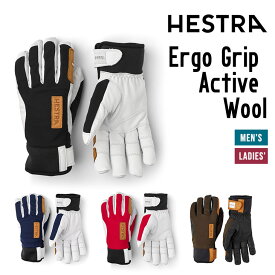HESTRA ヘストラ 22-23 ERGO GRIP ACTIVE WOOL エルゴグリップアクティブ ウール 正規品 レザー グローブ 3D形状 ウールライナー